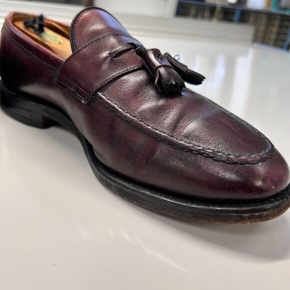 Allen Edmonds Wingham Tassel Loafers 10B Burgundy Oxblood Leather USA main image 4